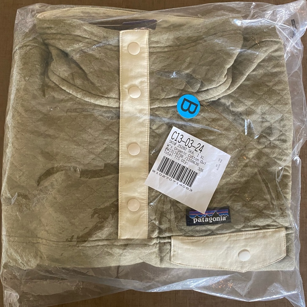 XL Patagonia Cotton Quilt Snap-T Pullover SAGE NWT
